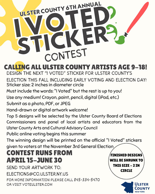 I Voted Sticker Contest Poster